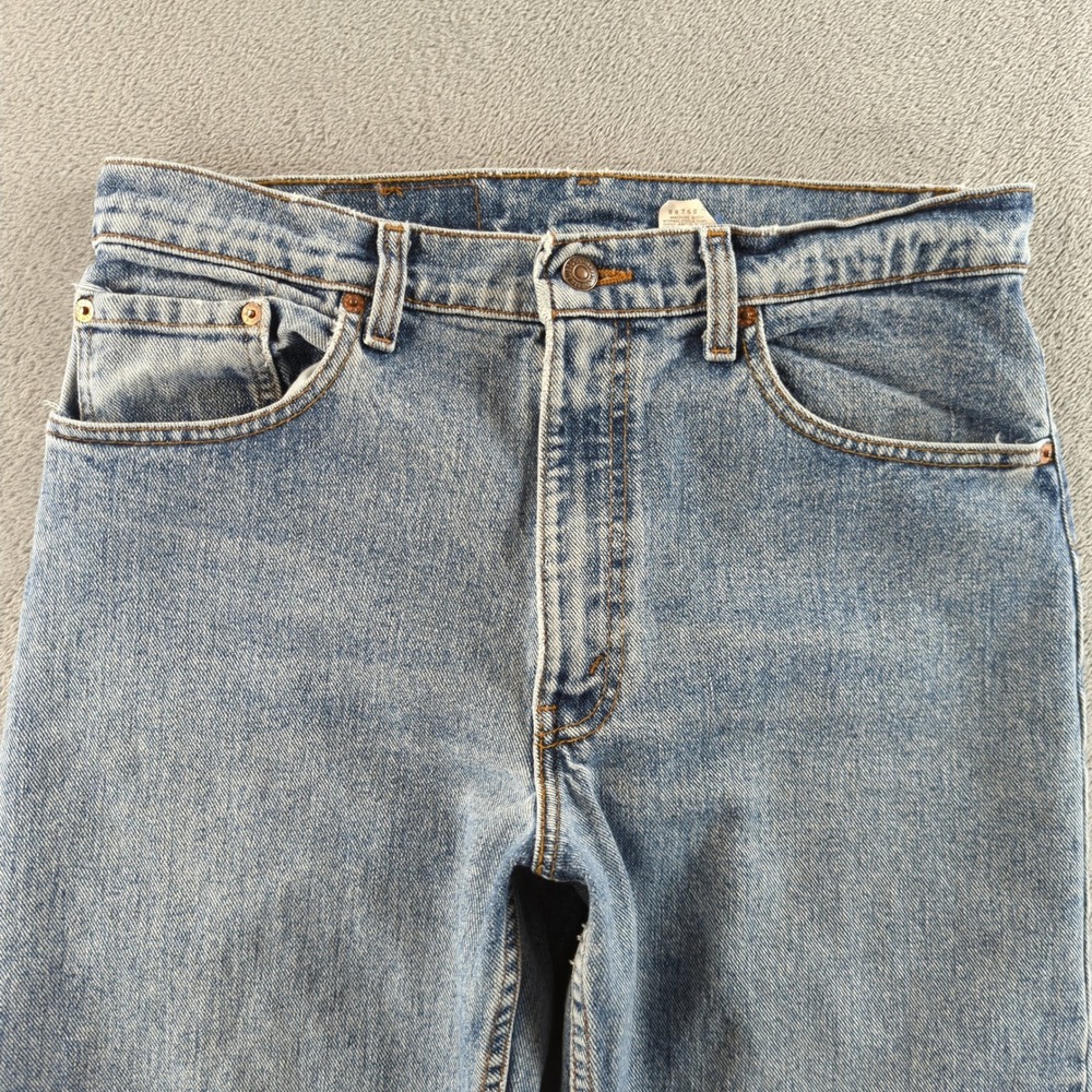 Vintage 90s Levis 550 Jorts Mens 33 (Fits 32) Blue Light Wash Faded Cut Off USA - Picture 2 of 14